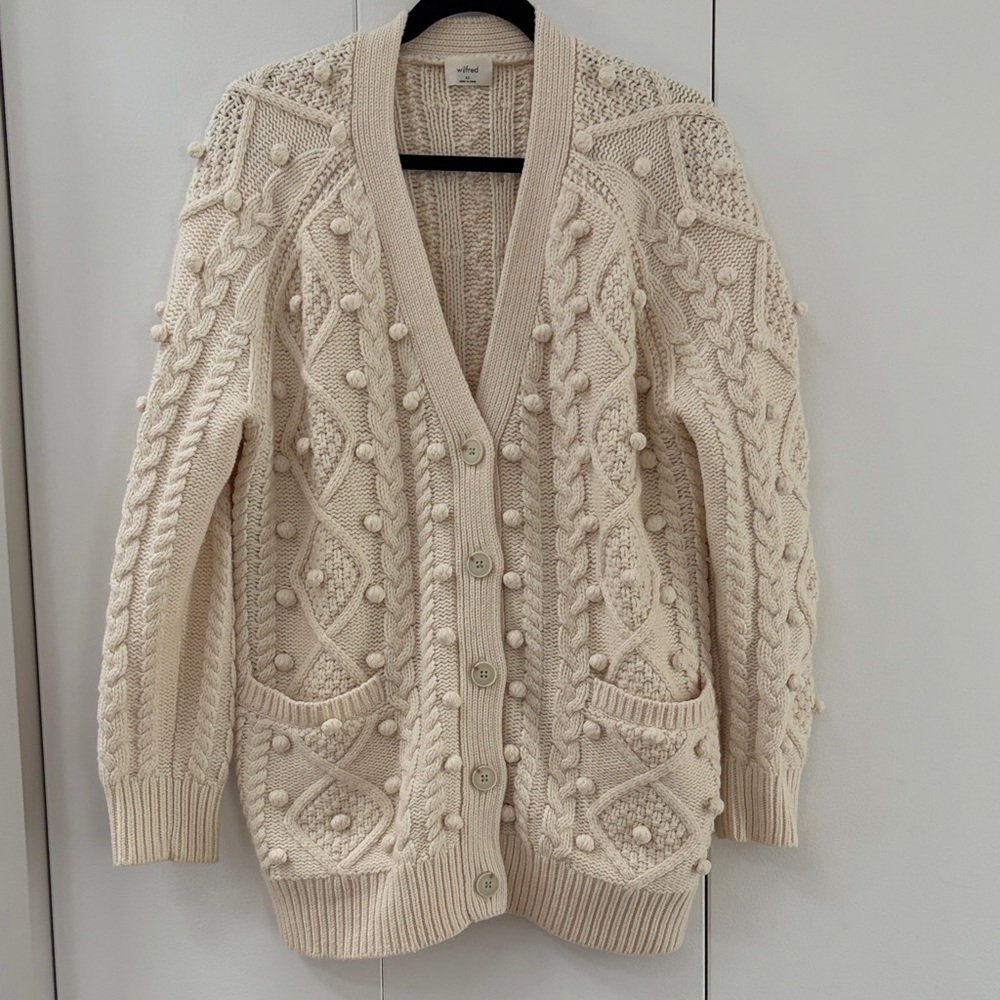 Aritzia Alps cardigan in cream colour
